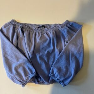 Brandy Melville Blue Off-Shoulder Top